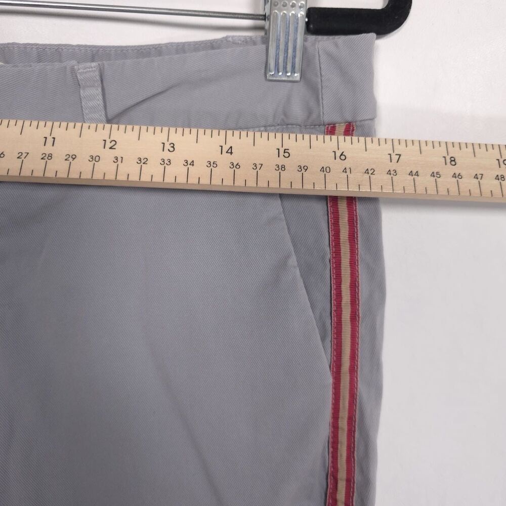 NILI‎ LOTAN East Hampton Pants Size 8 Side Stripe Gray Tribeca Raw Hem USA MADE - Picture 4 of 13